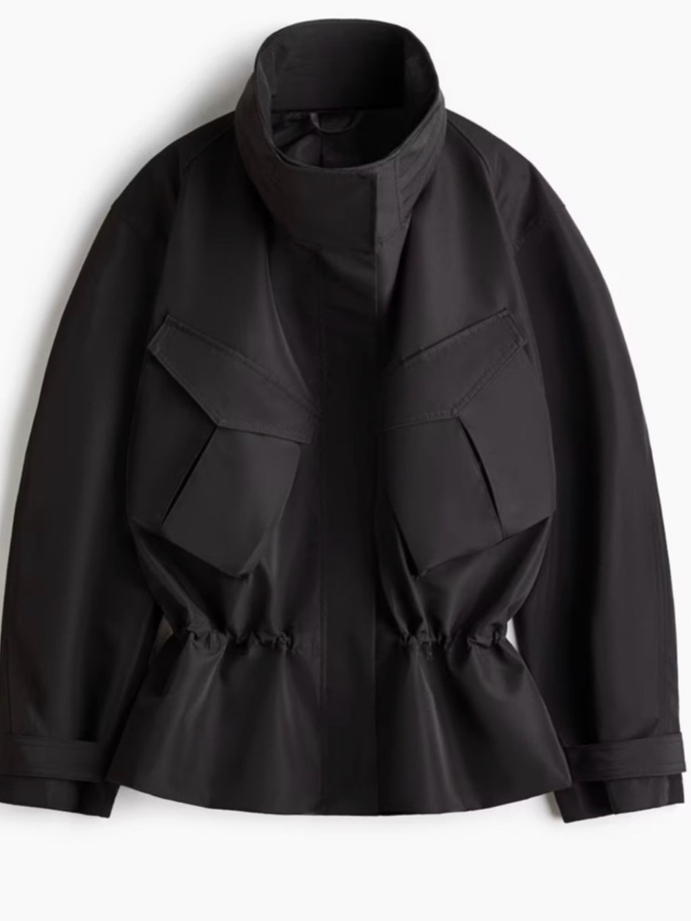 H&M Studio SS 2026 Waterproof Technical Peplum Jacket Size Small NO OFFERS